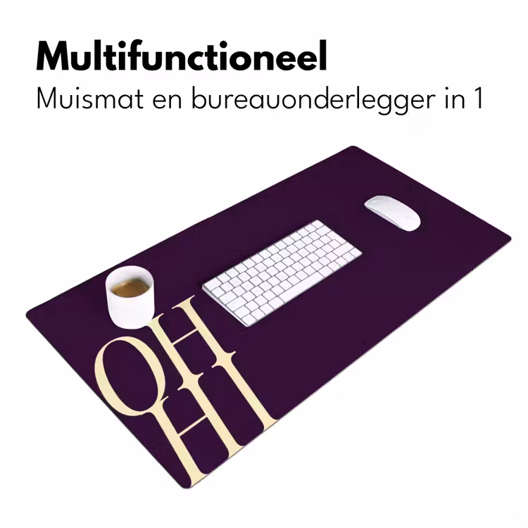 Bureau onderlegger - Oh hi - Paars - Cursief — 7