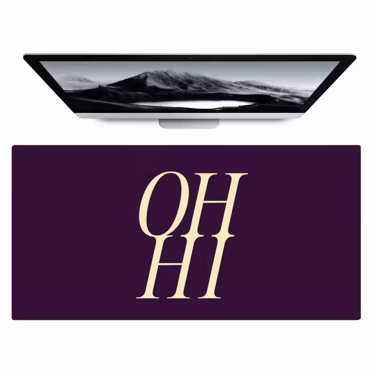 Bureau onderlegger - Oh hi - Paars - Minimalistisch — 1