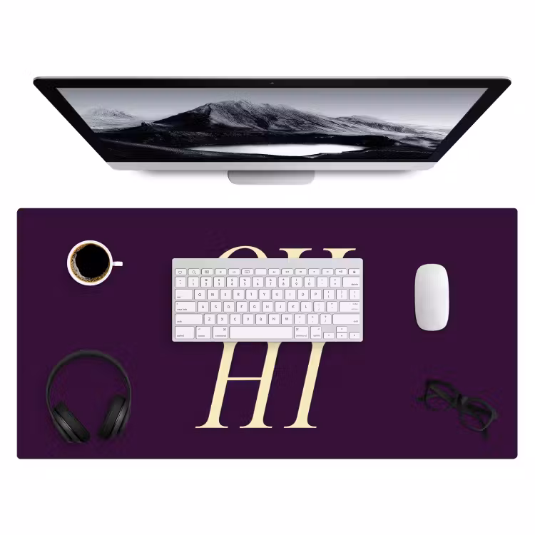 Bureau onderlegger - Oh hi - Paars - Minimalistisch — 4