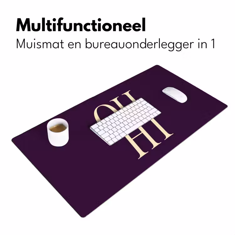 Bureau onderlegger - Oh hi - Paars - Minimalistisch — 7