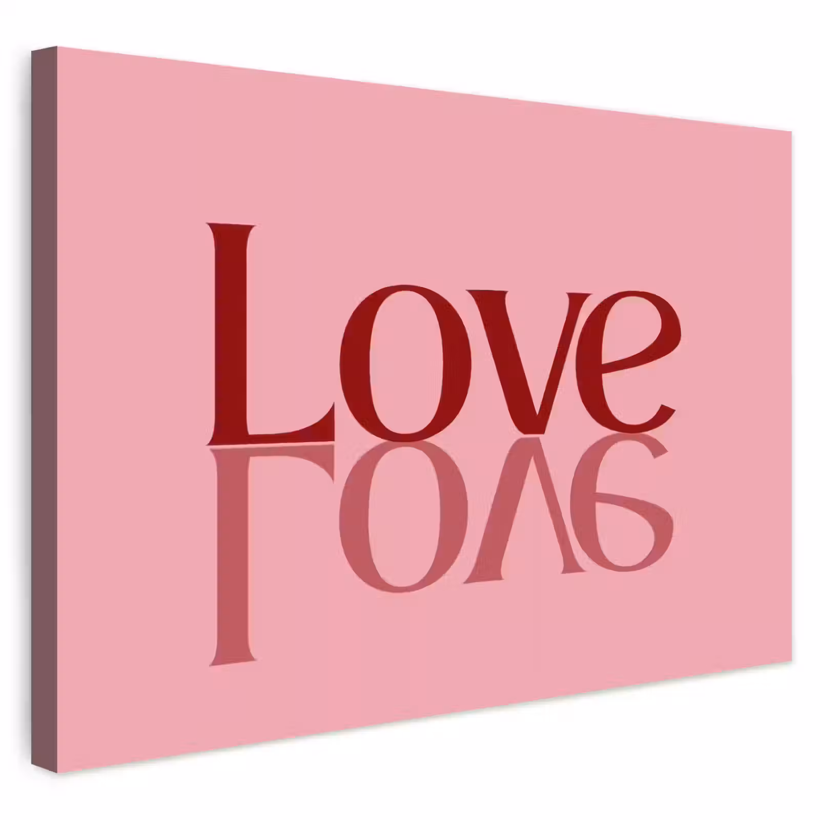 Buiten canvas - Love - Roze - Spiegeling — 1