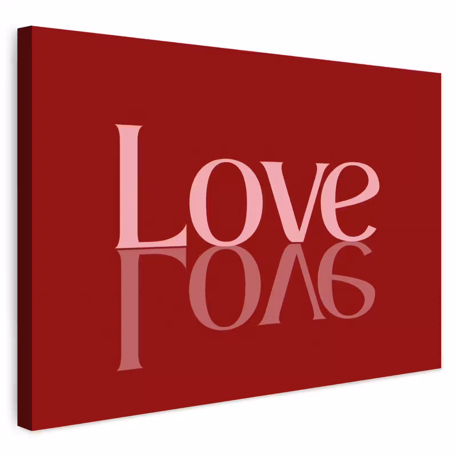 Buiten canvas - Love - Spiegeling - Rood — 1