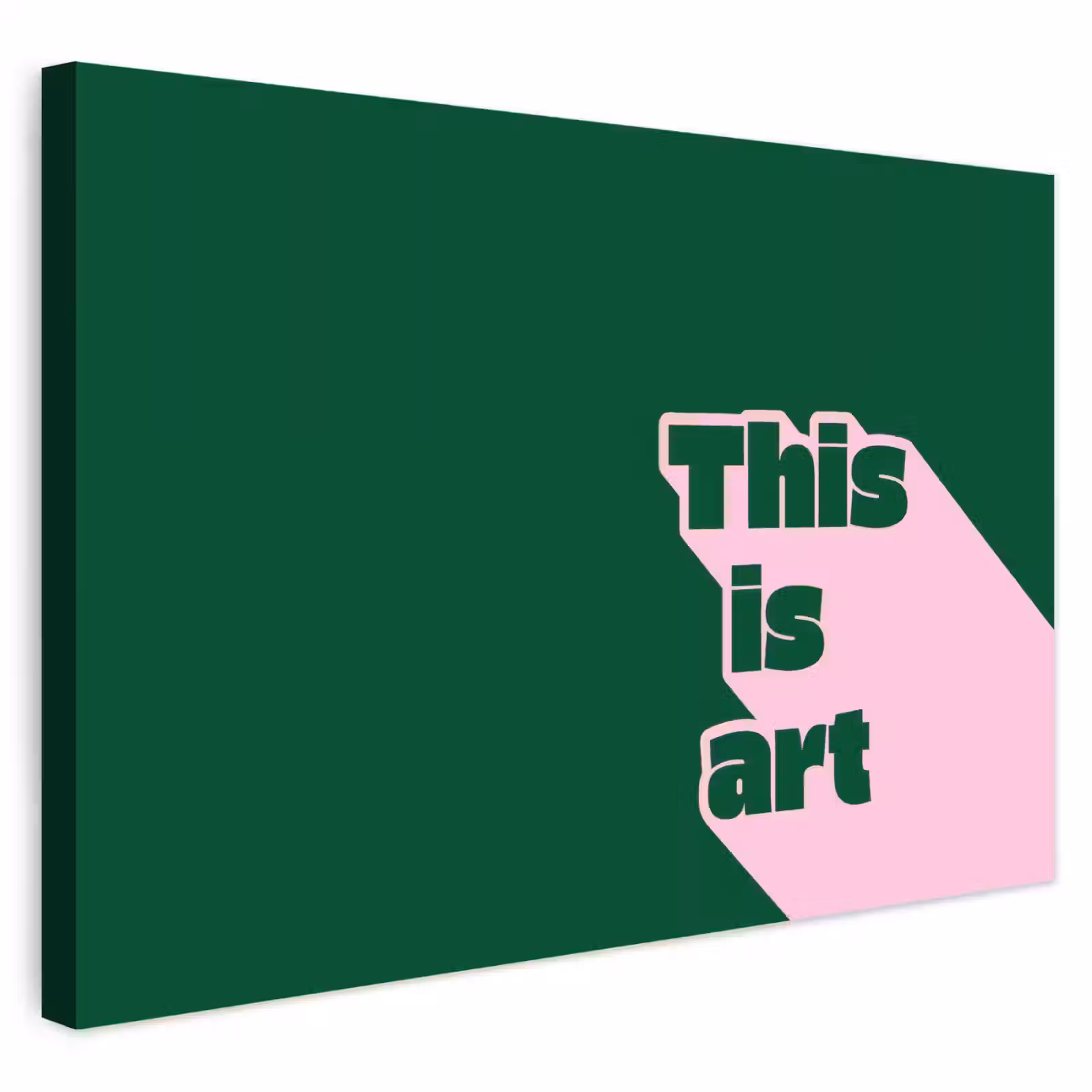 Buiten canvas - This is art - Schaduw - Roze — 1