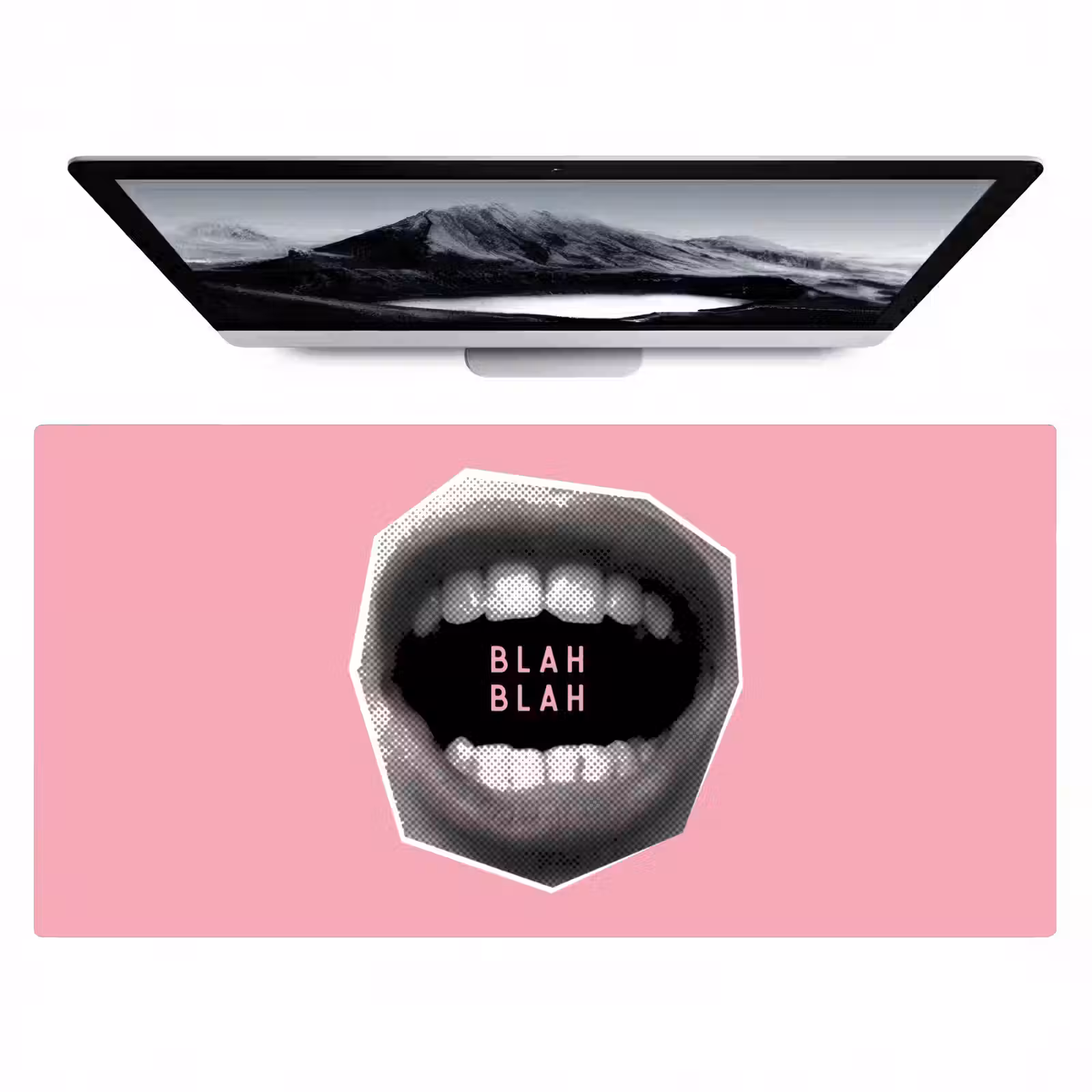 Bureau onderlegger - Mond - BLAH BLAH - Roze — 1