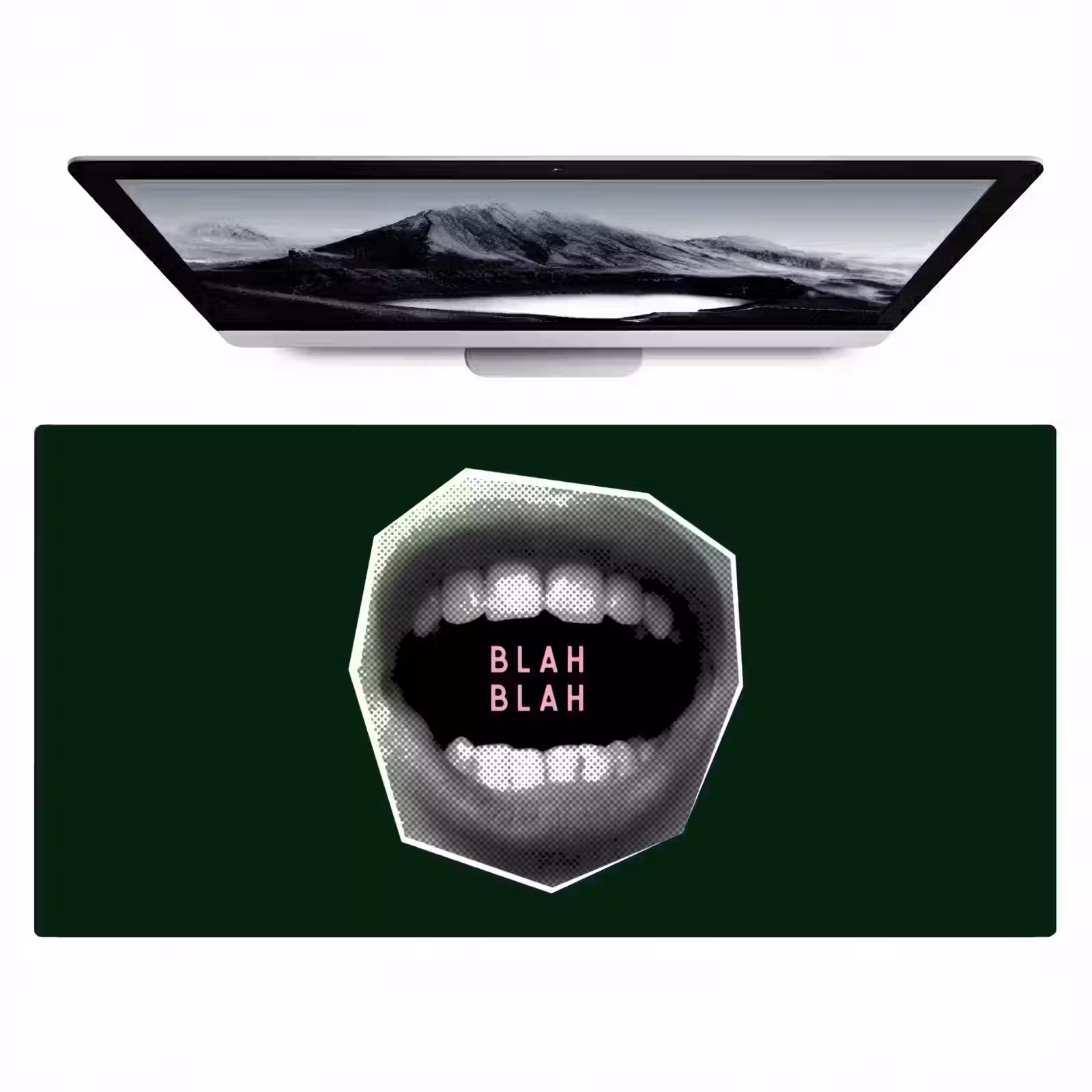 Bureau onderlegger - Mond - Groen - Illustratie - BLAH BLAH — 1