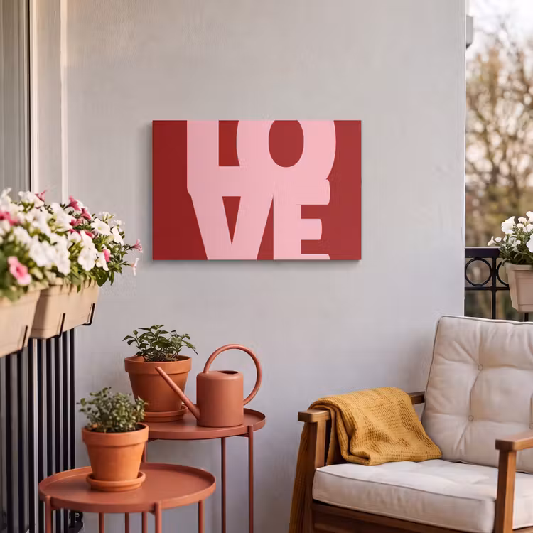 Buiten canvas - Love - Rood - Blokletters — 4