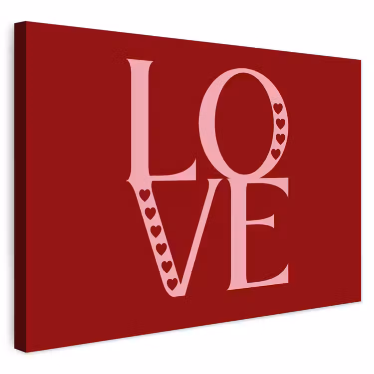 Buiten canvas - Love - Rood - Hatjes — 1