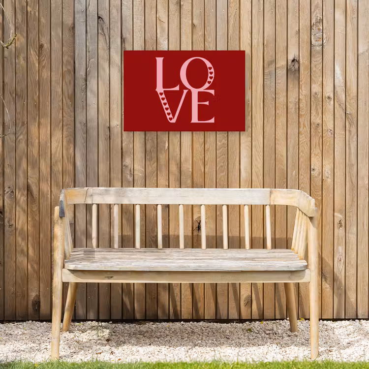 Buiten canvas - Love - Rood - Hatjes — 3