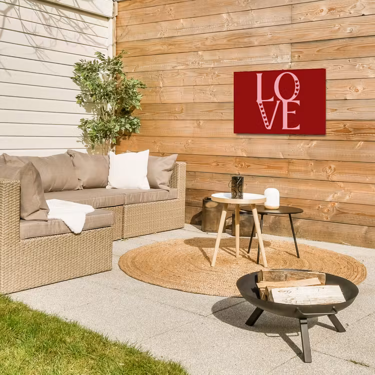 Buiten canvas - Love - Rood - Hatjes — 5