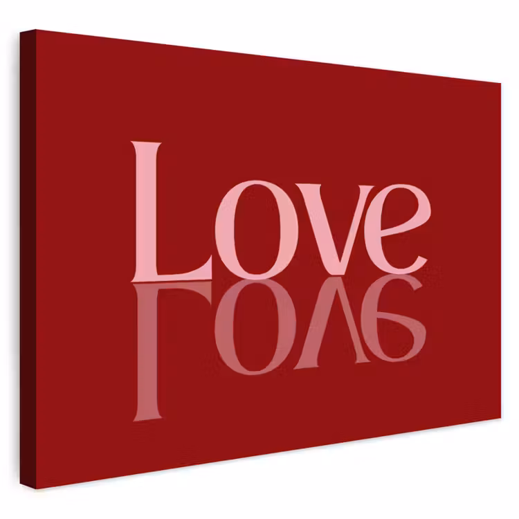Buiten canvas - Love - Spiegeling - Rood — 1