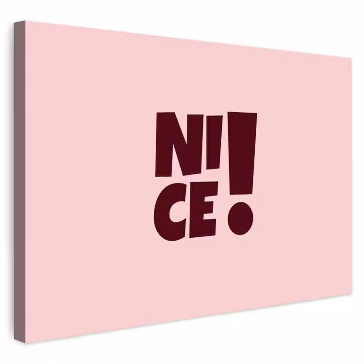 Buiten canvas - Nice - Uitroepteken - Roze — 1