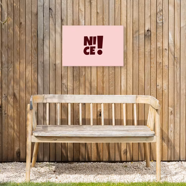 Buiten canvas - Nice - Uitroepteken - Roze — 3