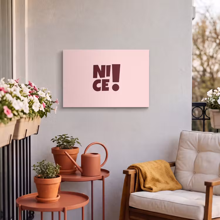 Buiten canvas - Nice - Uitroepteken - Roze — 4