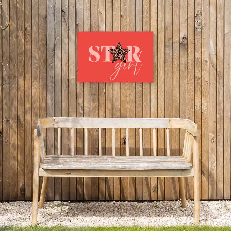 Buiten canvas - Star girl - Rood - Panter - Ster — 3