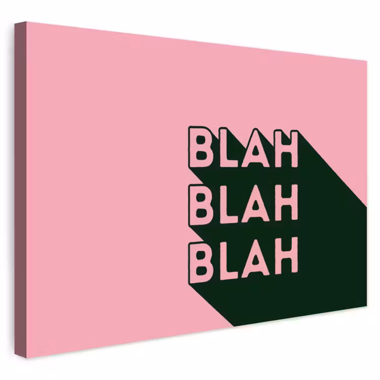 Buiten canvas - Tekst - Grafisch - Groen - Schaduw — 1