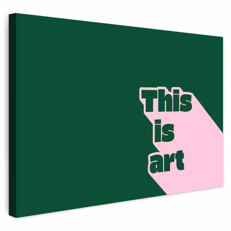 Buiten canvas - This is art - Schaduw - Roze — 1
