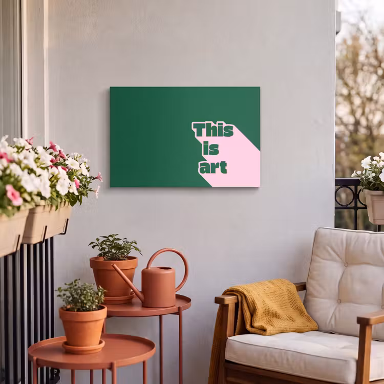 Buiten canvas - This is art - Schaduw - Roze — 4