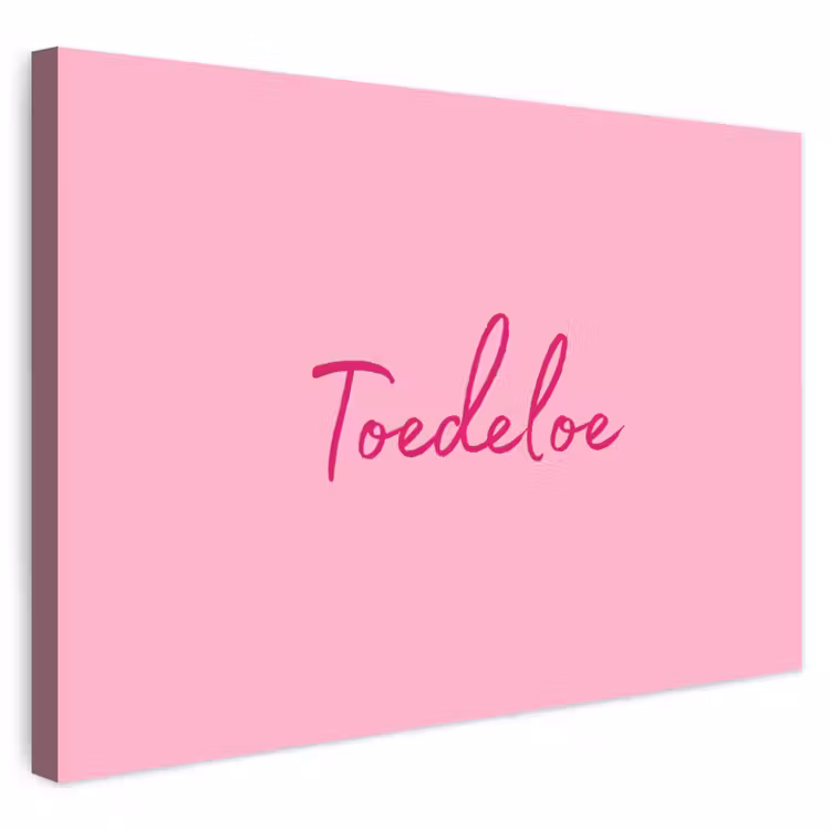 Buiten canvas - Toedeloe - Roze - Minimalistisch — 1