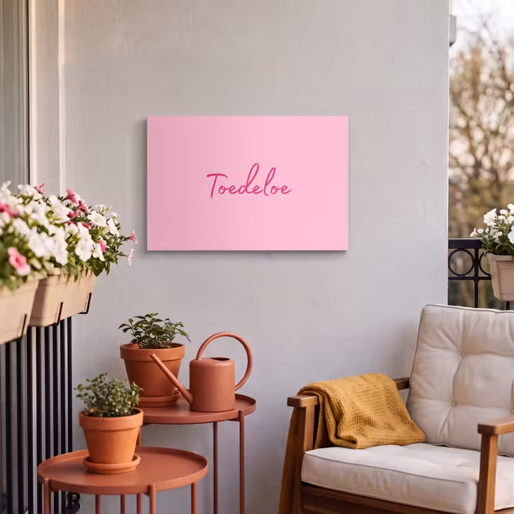 Buiten canvas - Toedeloe - Roze - Minimalistisch — 4