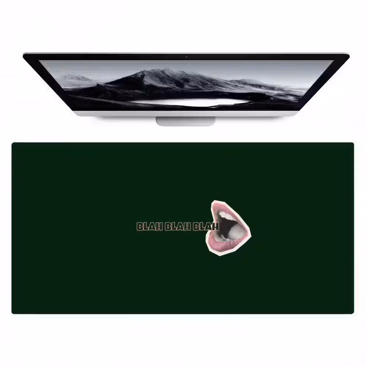Bureau onderlegger - BLAH BLAH BLAH - Mond - Groen — 1