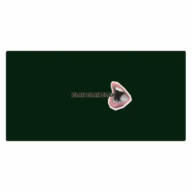 Bureau onderlegger - BLAH BLAH BLAH - Mond - Groen — 2
