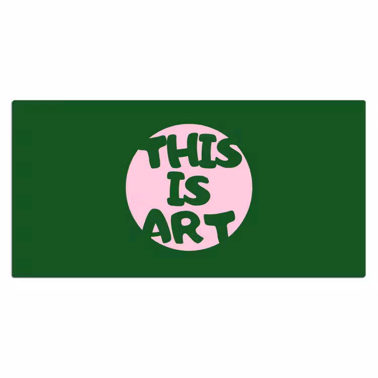 Bureau onderlegger - Cirkel - Roze - Tekst - Art — 2