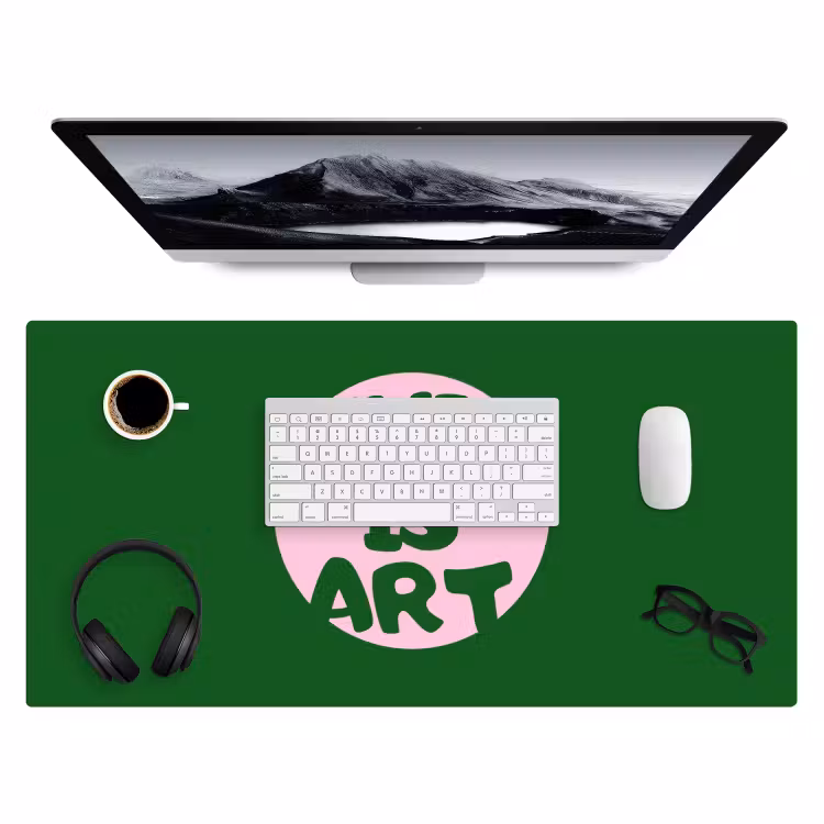 Bureau onderlegger - Cirkel - Roze - Tekst - Art — 4