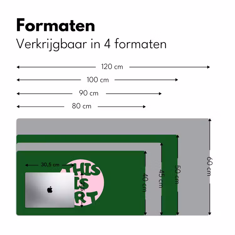 Bureau onderlegger - Cirkel - Roze - Tekst - Art — 8