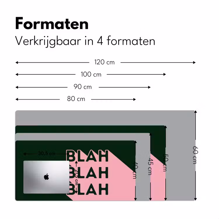 Bureau onderlegger - Donkergroen - Tekst - Schaduw - Grafisch — 8