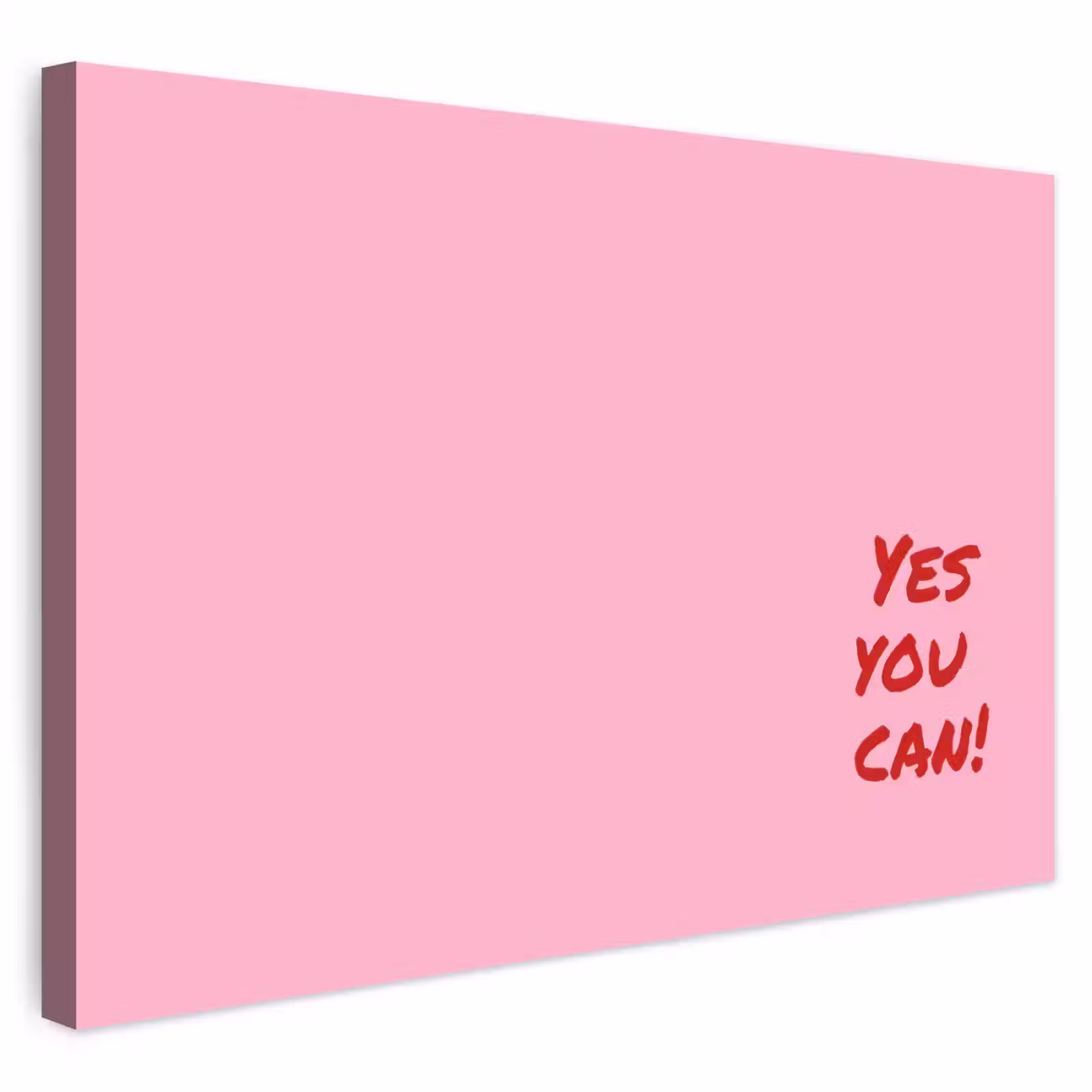 Buiten canvas - Yes you can do it - Rood - Roze — 1