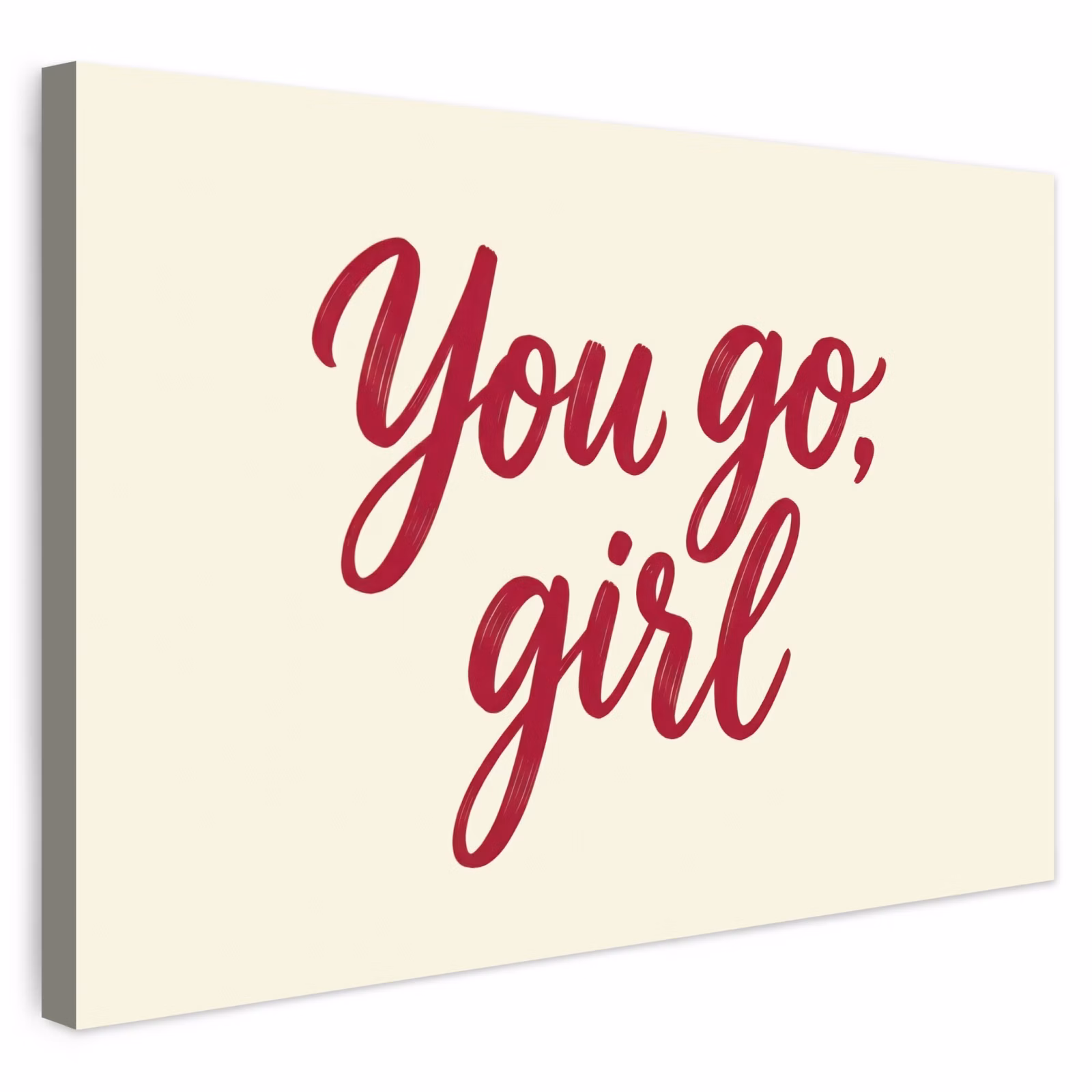 Buiten canvas - you go girl - Rood - Wit — 1