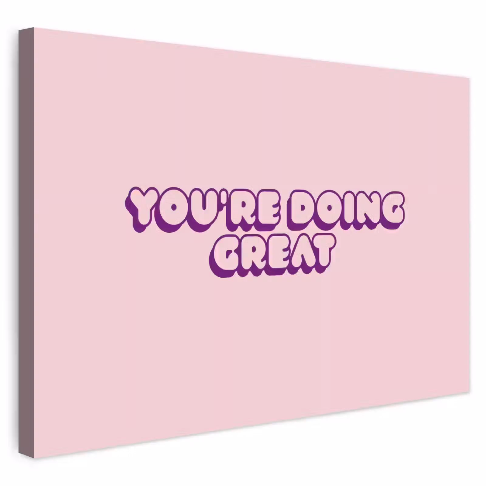 Buiten canvas - You're doing great - roze - 3D — 1
