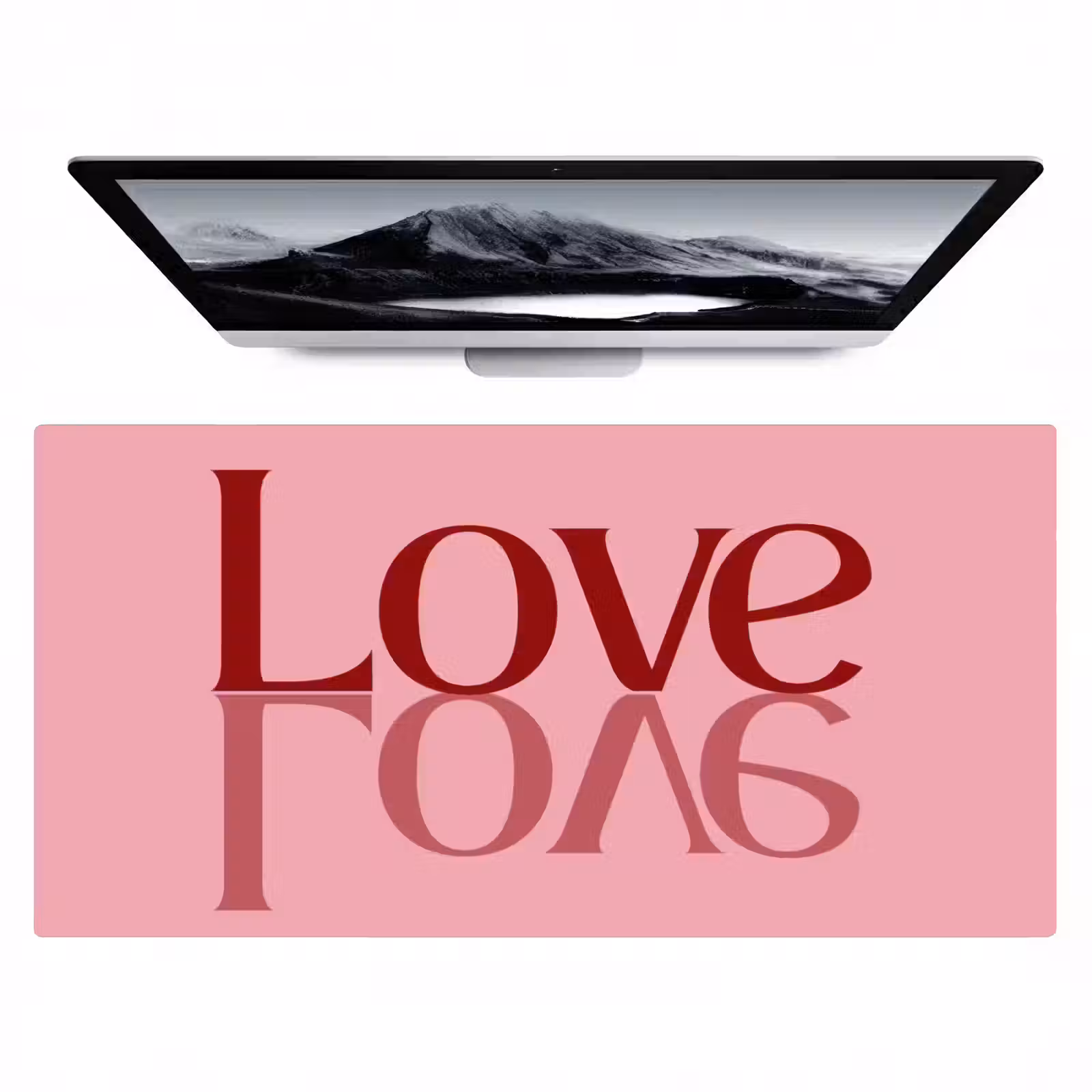 Bureau onderlegger - Love - Roze - Spiegeling — 1