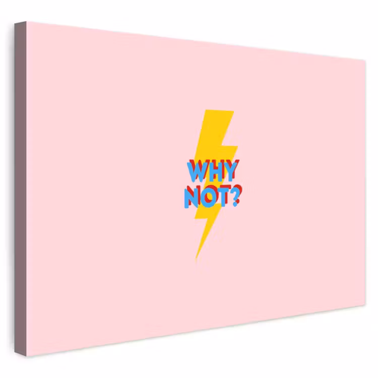 Buiten canvas - Why not - Bliksem - Roze — 1