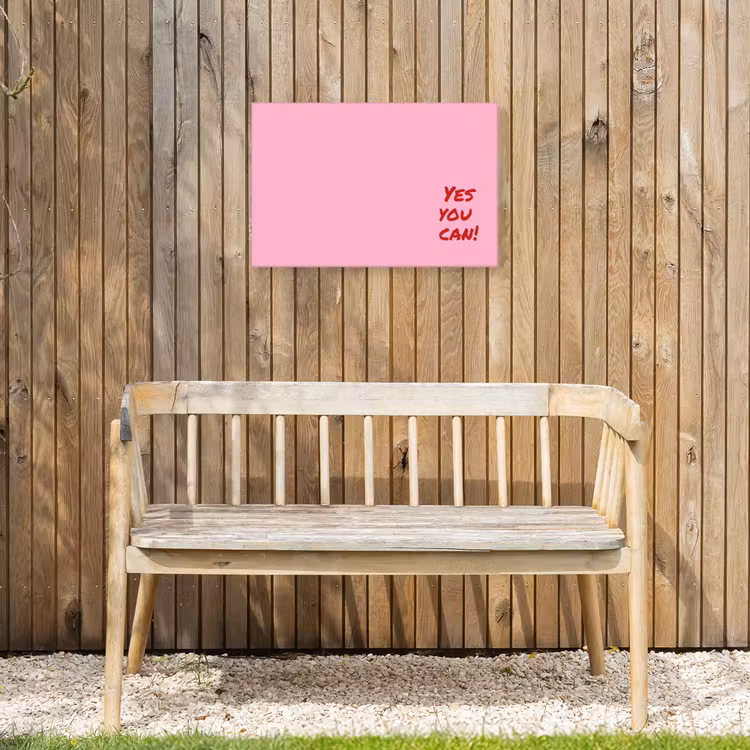 Buiten canvas - Yes you can do it - Rood - Roze — 3