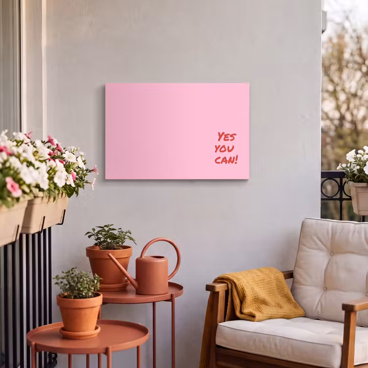 Buiten canvas - Yes you can do it - Rood - Roze — 4