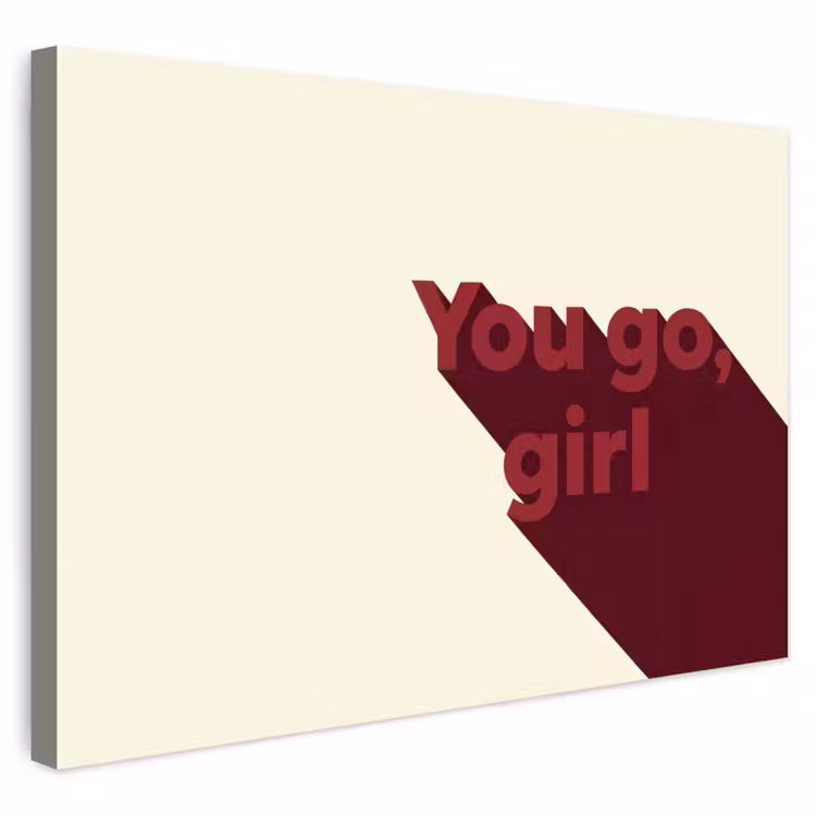 Buiten canvas - you go girl - 3D - Rood — 1