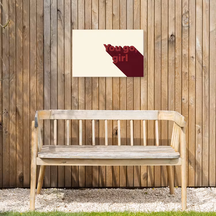 Buiten canvas - you go girl - 3D - Rood — 3