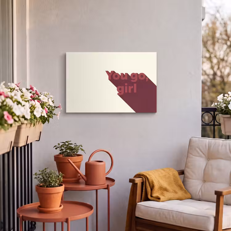 Buiten canvas - you go girl - 3D - Rood — 4