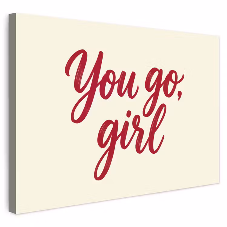 Buiten canvas - you go girl - Rood - Wit — 1
