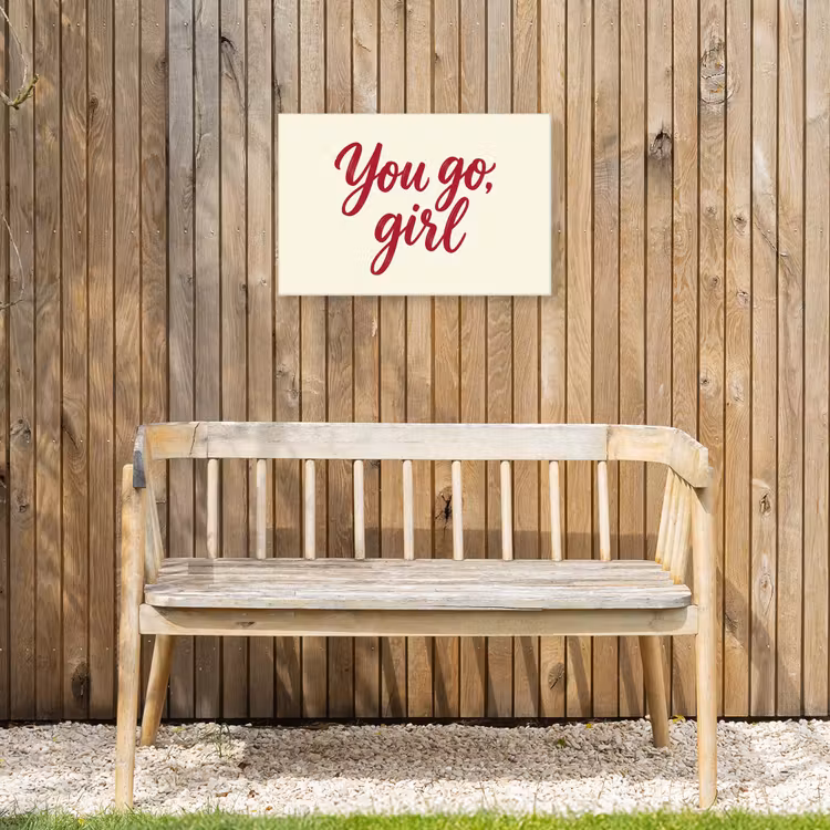 Buiten canvas - you go girl - Rood - Wit — 3