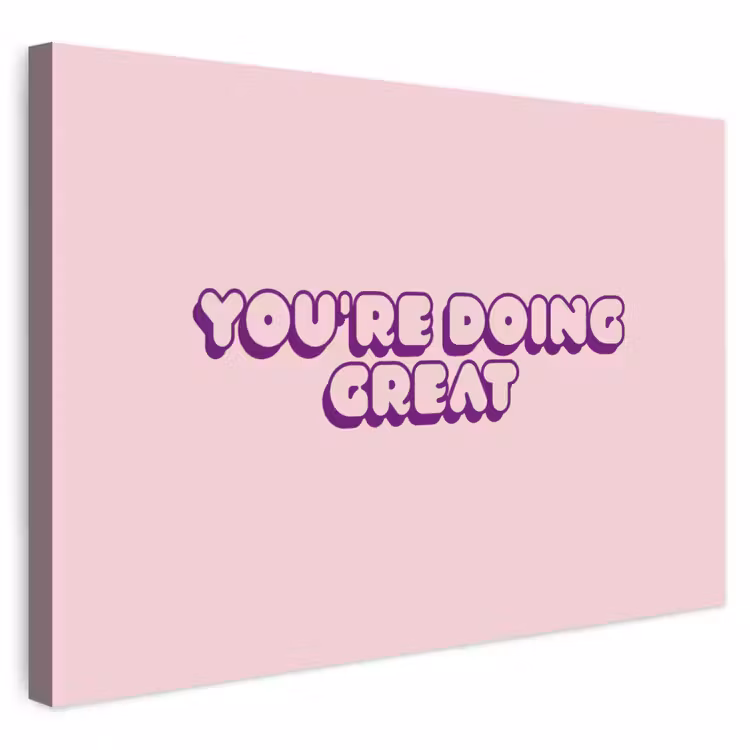 Buiten canvas - You're doing great - roze - 3D — 1