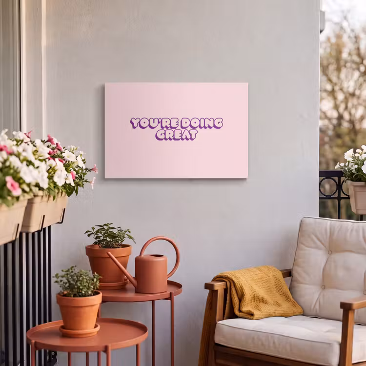 Buiten canvas - You're doing great - roze - 3D — 4
