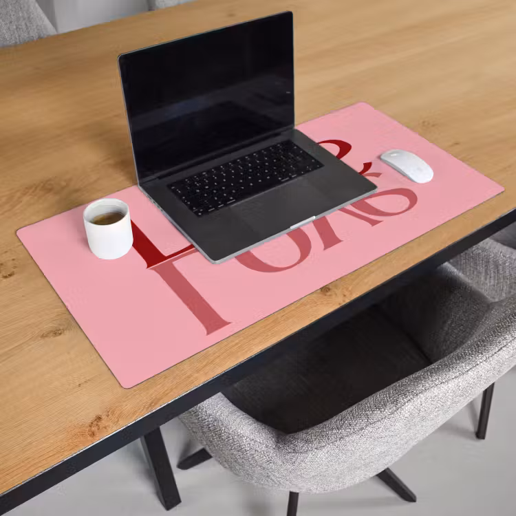 Bureau onderlegger - Love - Roze - Spiegeling — 3