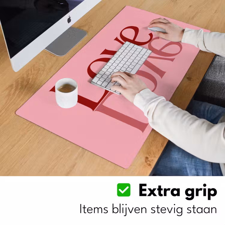 Bureau onderlegger - Love - Roze - Spiegeling — 6
