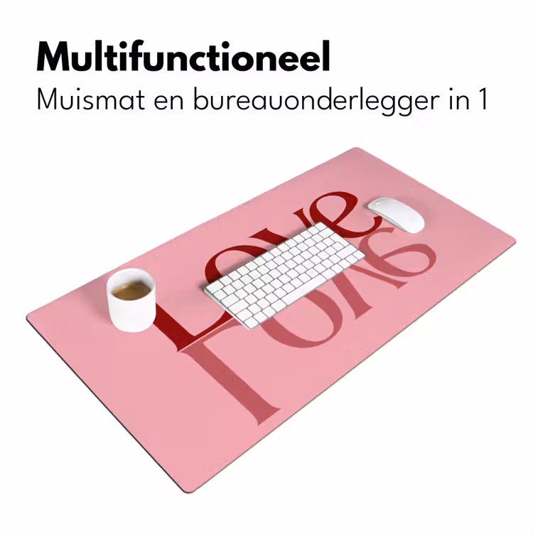 Bureau onderlegger - Love - Roze - Spiegeling — 7