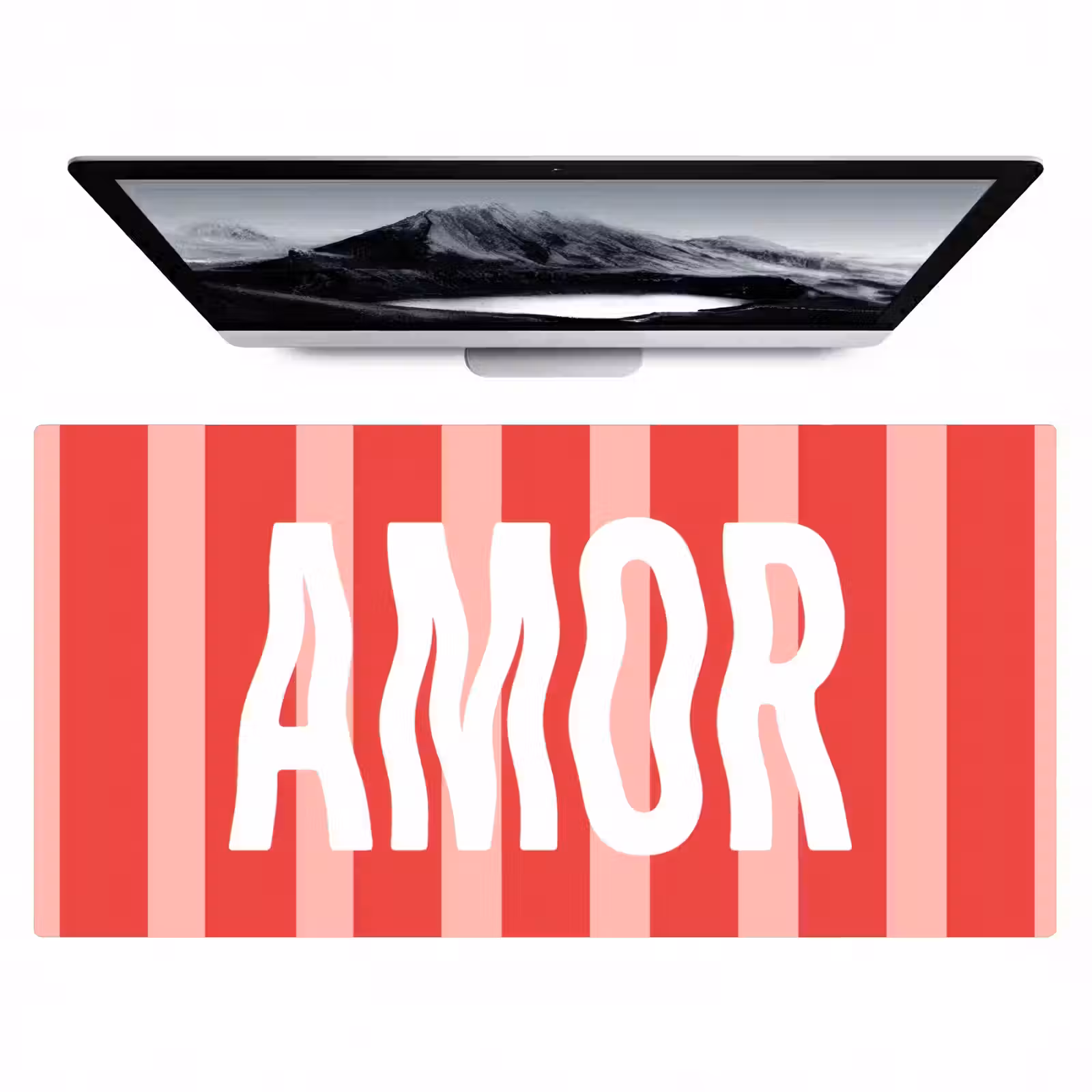 Bureau onderlegger - Amor - Strepen - Rood - Roze — 1