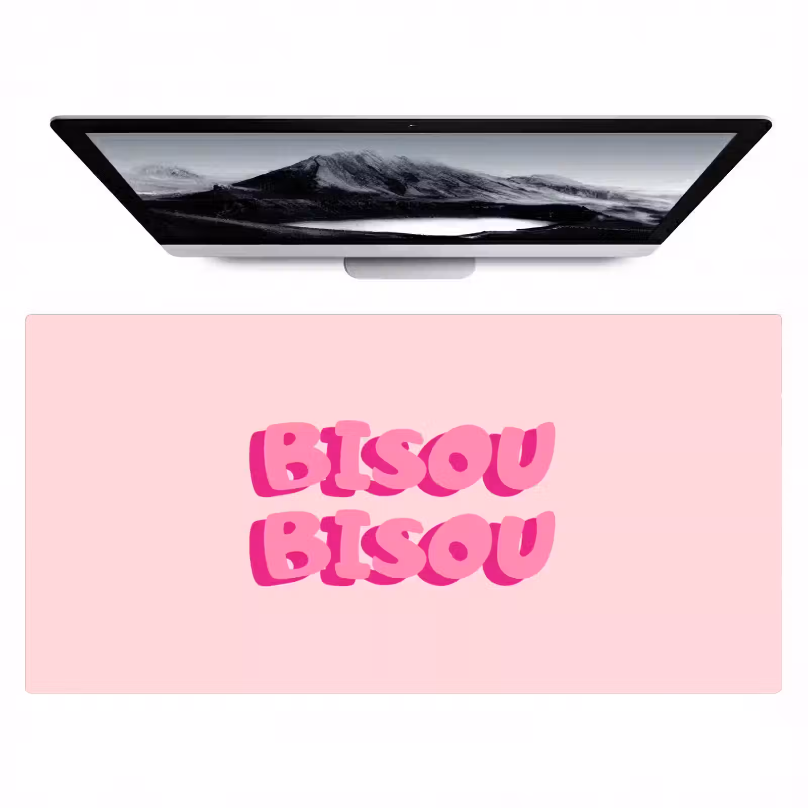 Bureau onderlegger - Bisou - Roze - Dikke letters — 1
