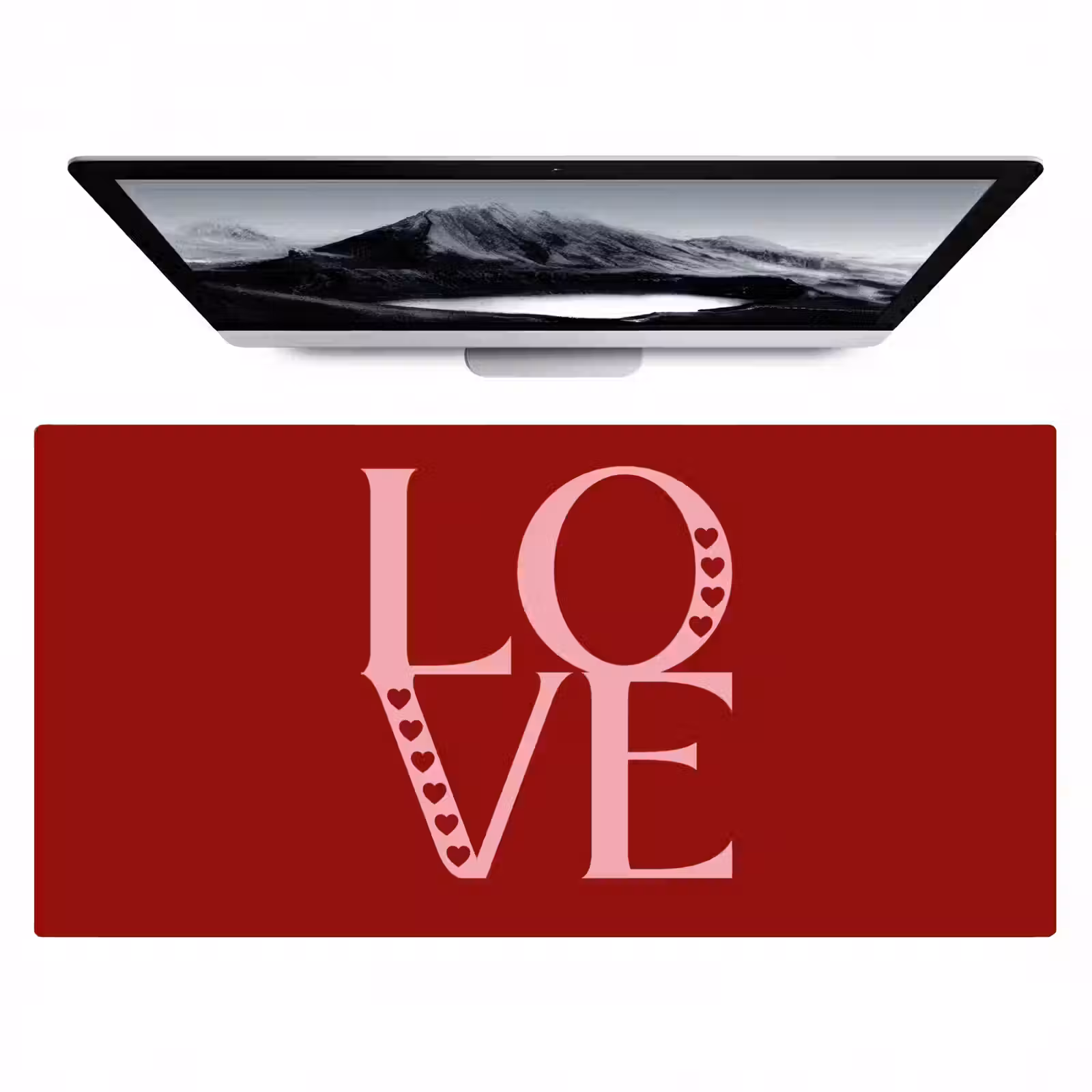 Bureau onderlegger - Love - Rood - Hatjes — 1
