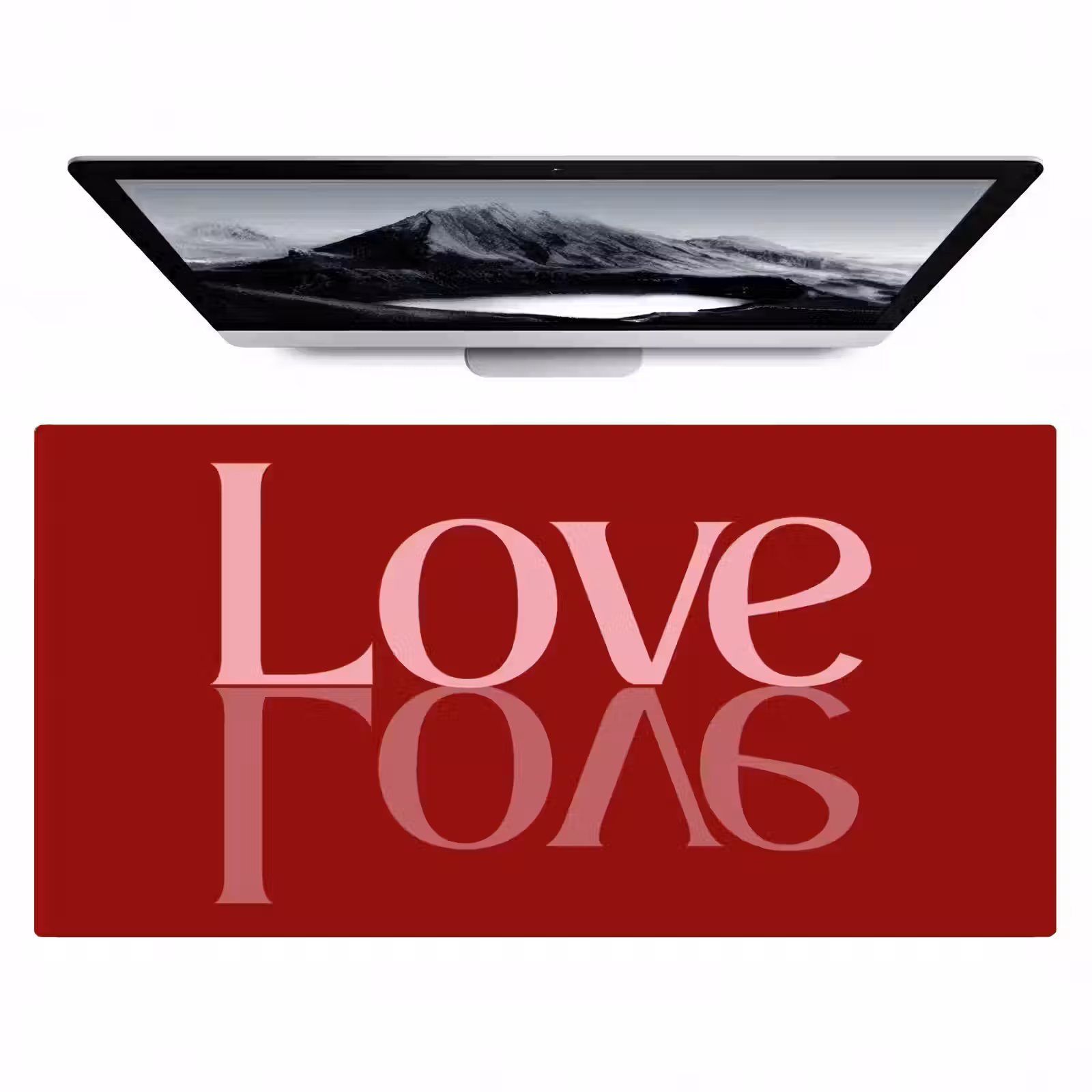 Bureau onderlegger - Love - Spiegeling - Rood — 1